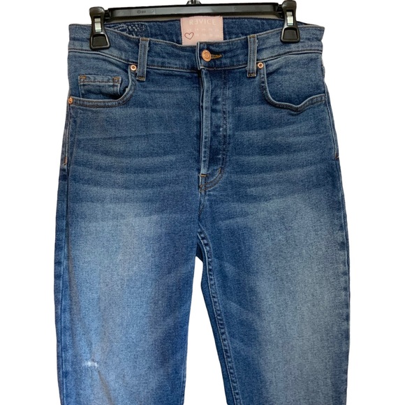 Revice High Rise Button Fly Medium Wash Jeans sz 28 Like New - Picture 2 of 7